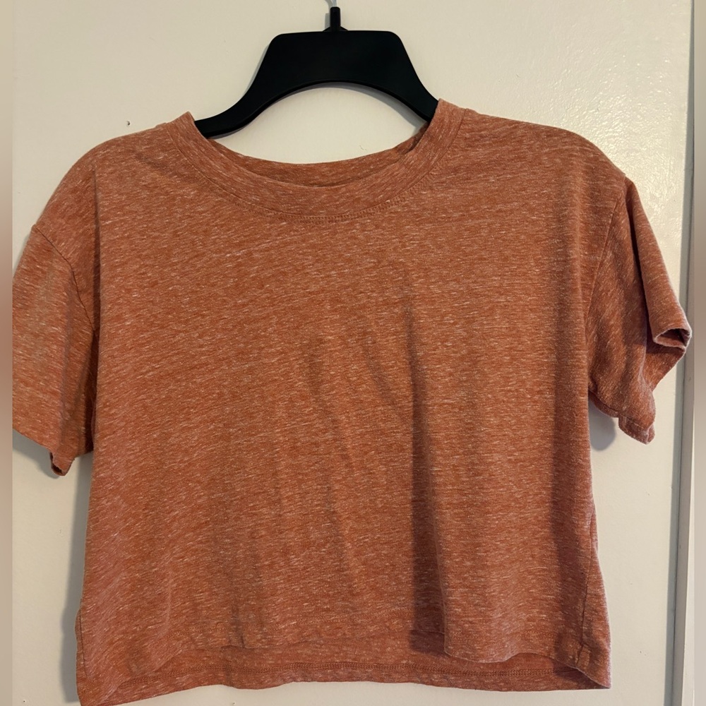 Forever 21 orange cropped t-shirt